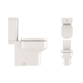 Crosswater Kai S Compact Close Coupled Toilet Open with Cistern & Close Seat