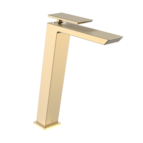Crosswater LIMIT Brushed Brass Tall Basin Mono