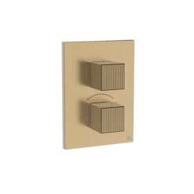 Crosswater LIMIT Brushed Brass  Crossbox 3 Outlet Trimset