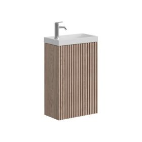 Crosswater Limit 400mm Cloakroom Wall Hung Door Unit Modern Oak