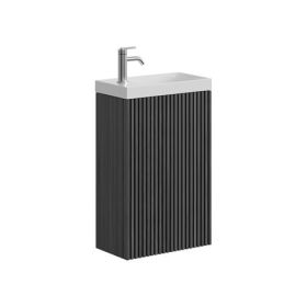 Crosswater Limit 400mm Cloakroom Wall Hung Door Unit Steelwood