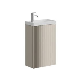 Crosswater Limit 400mm Cloakroom Wall Hung Door Unit Warm Stone