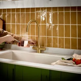 Clearwater Madra 4n1 C Kitchen mixer Tap Patinated Brass