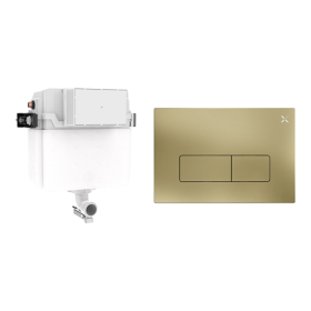 Crosswater MPRO Cistern Set 1 Brushed Brass