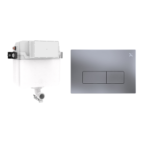 Crosswater MPRO Cistern Set 1 Brushed Nickel