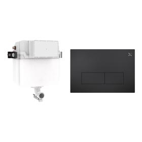 Crosswater MPRO Stainless Steel Cistern Set 1 Matt Black