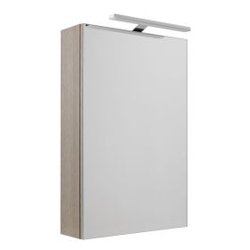 Just Taps Mirror Cabinet with Light, 460mm – Grey
