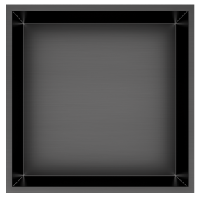 Bath Style Niche Non Lit 300 x 300mm Brushed Gunmetal Black
