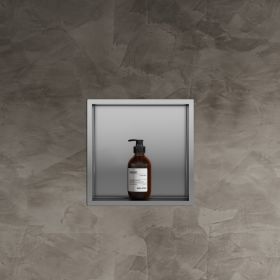 Bath Style Niche Non Lit 300 x 300mm Brushed Steel