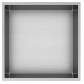 Bath Style Niche Non Lit 300 x 300mm Brushed Steel