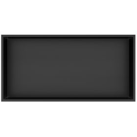 Bath Style Niche Non Lit 600 x 300mm Brushed Gunmetal Black