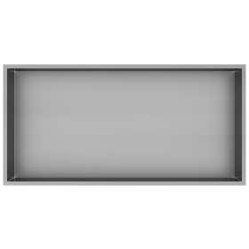 Bath Style Niche Non Lit 600 x 300mm Brushed Steel