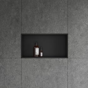 Bath Style Niche Non Lit 600 x 300mm Matt Black