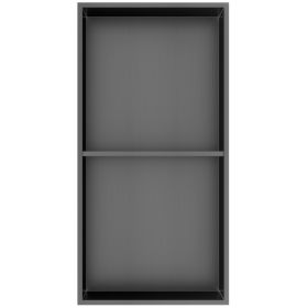 Bath Style Niche Dual Non Lit 600 x 300mm Brushed Gunmetal Black