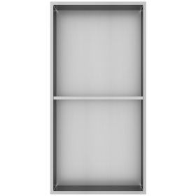 Bath Style Niche Dual Non Lit 600 x 300mm Brushed Steel