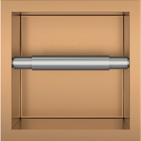 Bath Style Recessed Toilet Roll Holder Brushed Bronze