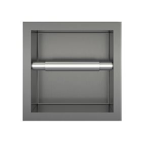 Bath Style Recessed Toilet Roll Holder Brushed Gunmetal Black