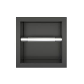 Bath Style Recessed Toilet Roll Holder Matt Black