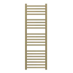 Nova 304 Stainless Steel Heated Towel Rail - 1200 x 400mm - Brushed Brass