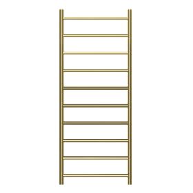 Zen 304 Stainless Steel Heated Towel Rail 1200 x 500mm Brushed Brass