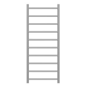 Zen 304 Stainless Steel Heated Towel Rail 1200 x 500mm Polished Stainless Steel