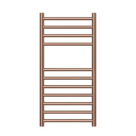 Nova 304 Stainless Steel Heated Towel Rail - 800 x 400mm - Brushed Bronze 