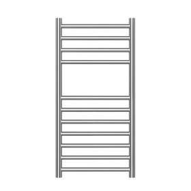 Nova 304 Stainless Steel Heated Towel Rail - 800 x 400mm - Brushed Stainless Steel