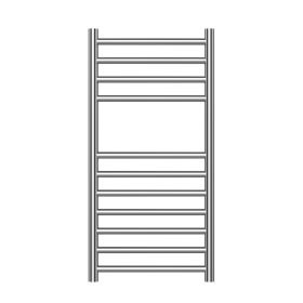 Nova 304 Stainless Steel Heated Towel Rail - 800 x 400mm - Polished Finish
