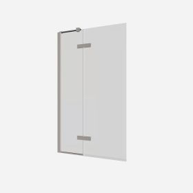 Crosswater Optix 10 Hinged Bath Screen with Inline Panel 180° Left Handed Brushed Nickel