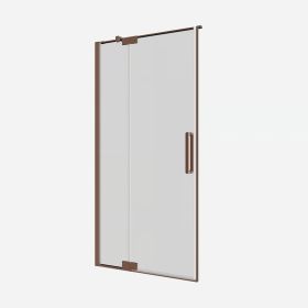 Crosswater Optix 10 Inline Pivot Shower Door with Side Panel Brushed Bronze