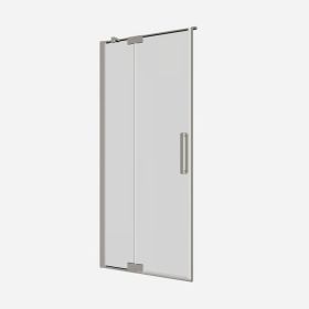 Crosswater Optix 10 Inline Pivot Shower Door with Side Panel Brushed Nickel