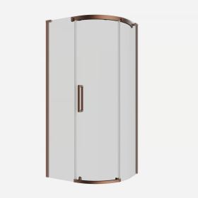 Crosswater Optix 10 Offset Quadrant 1000x800mm Right Hand Brushed Bronze 