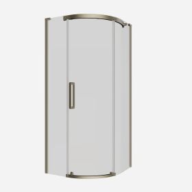 Crosswater Optix10 Quadrant 900mm x 900mm Right Hand Brushed Brass