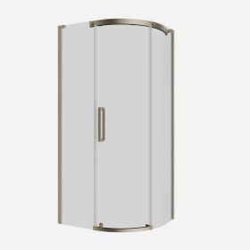 Crosswater Optix 10 Offset Quadrant 1000x800mm Right Hand Brushed Brass 