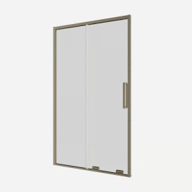 Crosswater Optix 10 Sliding Shower Door with Side Panel Brushed Brass