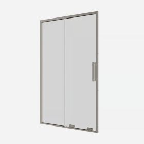 Crosswater Optix 10 Sliding Shower Door 1200mm with Side Panel Brushed Nickel 