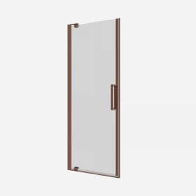 Crosswater Optix 10  Pivot Shower Door with Side Panel Brushed Bronze