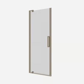 Crosswater Optix 10 Pivot Shower Door with Side Panel Brushed Brass
