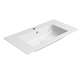 GSI Pura 82 x 46 Wall Hung No Tap Hole Basin White