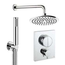 Crosswater Push Shower Set 1 Chrome 200mm