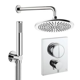 Crosswater Push Shower Set 1 Chrome 300mm
