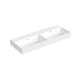Saneux QUADRO 120x45cm 2 bowl washbasin 0TH