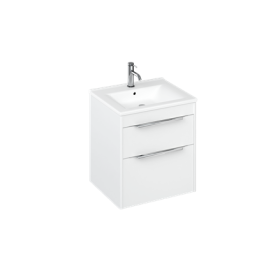 Britton Shoreditch 550mm Wall Hung Double Drawer Unit with Note Square Basin
