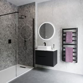 Crosswater Air Metallic Black Towel Warmer 500 x 1150mm