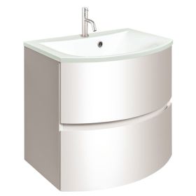 Crosswater Svelte 60 Unit & Ice White Glass Basin