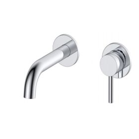 Abacus Iso Wall Mounted Basin Mixer Chrome