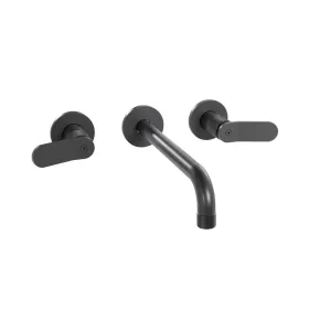 Crosswater The Calix Basin 3H Wall Mounted Trim Set Matt Black