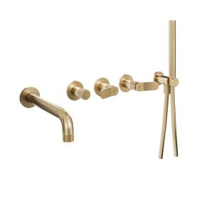 Crosswater The Calix Bath Shower Mixer Wall Mounted Trim Brushed Brass