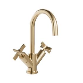 Crosswater The Clover Basin Mono No Waste Brushed Brass