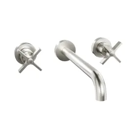 Crosswater The Clover Basin 3H Wall Mounted Trim Set Brushed Metallic THCO130TRIME